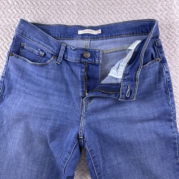 Levis Jeans Womens Size 6 Blue Mid Rise Bootcut 28x32 Stretch Med Wash Western - Picture 2 of 16